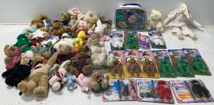Assortment Of Stuffed Animals Including TY Collectibles