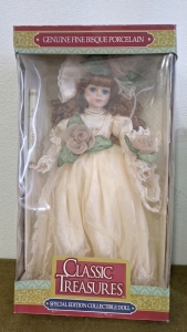 (1) Classic Treasures Porcelain Doll, 22" Tall