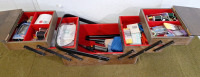 (1) Wooden Sewing Basket & (1) Stool W/ Under Seat Storage - 3