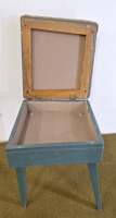 (1) Wooden Sewing Basket & (1) Stool W/ Under Seat Storage - 5