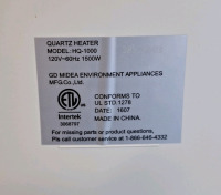 (1) Pelonis Infrared Quartz Heater - 3