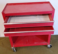 (1) 2-Drawer, Metal Rolling Tool Caddy - 2