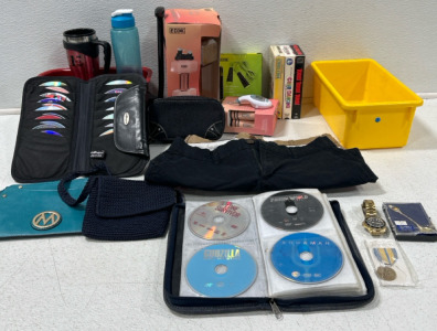EDXX Water Bottle, (2) EDXX Jump Rops, CDS, Movie Case, & More.