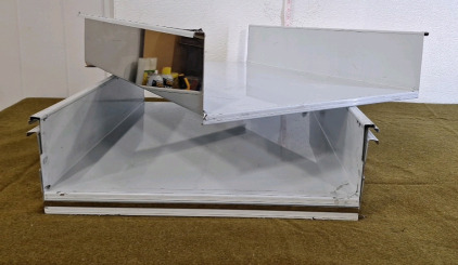 (4) Stainless Steel, 2-Sidewall Trays