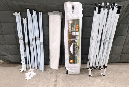 (1) Ozark Trail 10' x 10' Canopy Frame W/Rolling Bag, W/O Canopy Fabric & (1) Canopy Kit W/Poles & Canopy Fabric
