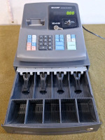 (1) Sharp XE-A106 Electronic Cash Register W/ Operator & Drawer Key - 2