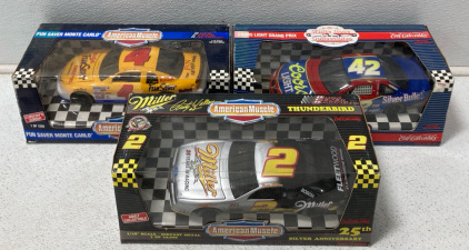 (1) 1/18 Rusty Wallace ERTL American Muscle (1) 1/18 Kyle Petty ERTL White Rose Collectibles (1) 1/18 Sterling Marlin ERTL American Muscle