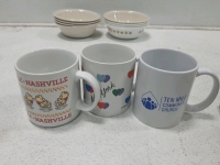 (1) Assorted glass bowls, (1) Assorted Ceramic Bowls, (5) Assorted Coffee cups & More - 5