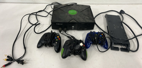 Original XBOX /W (3) Controllers and Phillips Power Strip
