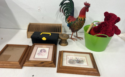 Picture Frames, Mushroom fairy Decor, Chicken Statue /W More