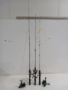 1) 60" and (2) 54" Fishing Poles and Extra Reels