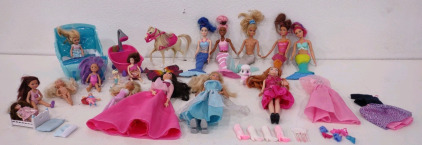 Assorted Barbies & Accessories