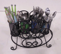 Silverware w/ Heart Shaped Holder