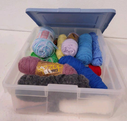 Tub of Assorted Yarn