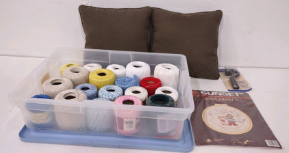 Assorted Crochet yarn w/ More