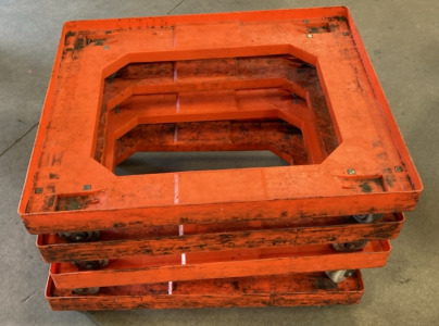 (4) 22.5&rdquo; x 26.75&rdquo; Orange Furniture Dollies