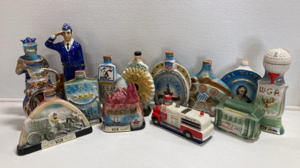 (14) Assorted Vintage Jim Beam Whiskey Decanters