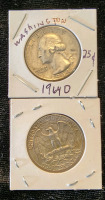 (4) 1964 Washington Quarters, D Mint Stamp, Authentication Unavailable - 4