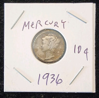 (3) Early 1900s Mercury Dimes - 1919, 1926, 1936 - 2