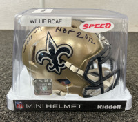 Willie Roaf Autographed Mini Helmet, NFL Store Certified