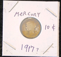 (3) Early 1900s Mercury Dimes - 1917, 1918, 1944 - 2