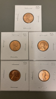 (3) 1959 Pennies, (5) 1960 Pennies - 2