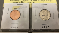 Proof 2000 Penny, 1957 Nickel, 1979 Dime, 1982 Quarter - 2