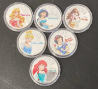 Silver Rimmed Disney Princess Collectable Coins