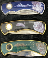 Collectible Lion, Tiger, & Leapord Knives - 3