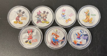 Disney Mickey Mouse Silver Rimmed Coins