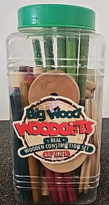 Big Wood WoodGets Real Wooden Construction Set 60 pc