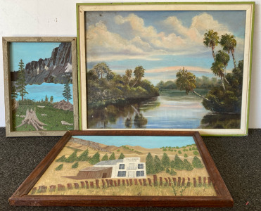 (3) Framed Paintings