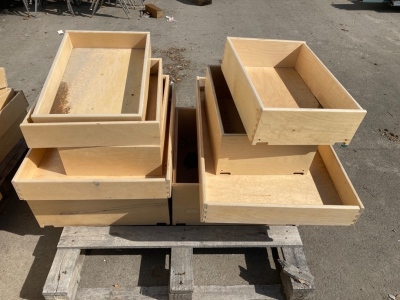 (2) Pallets of Various Unfinished Drawers