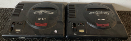 (2) Sega Genesis 16-Bit Consoles