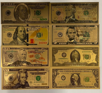 Gold Foil Bank Note Set