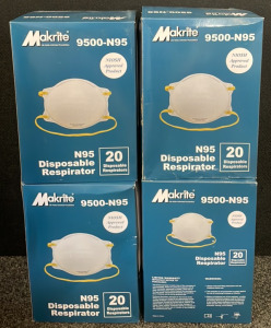 (80) Makrite 9500-N95 Disposable Respirators