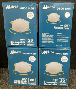 (80) Makrite 9500-N95 Disposable Respirators