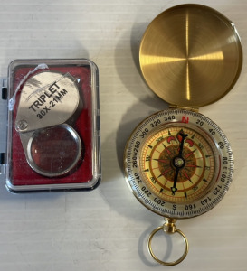 Explorer’s Compass & Jeweler Magnifier