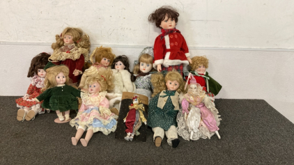 11 Porcelain Dolls