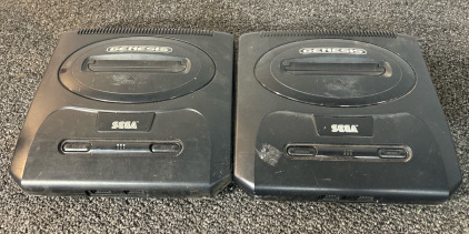 (2) Sega Genesis Consoles