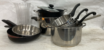 Variety of Stainless Steel Pots & Pans