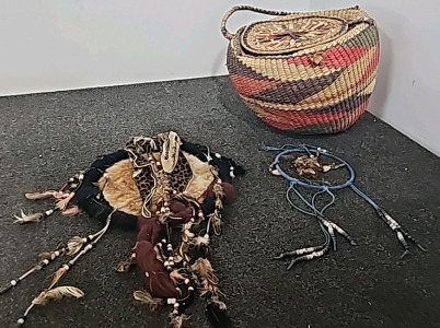 (2) Dream Catchers & Multi-Colored Wicker Basket