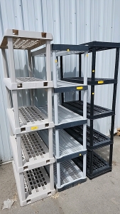 (3) Sterlite/Keter Polymer Shelves