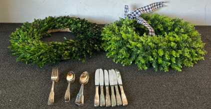 (2) Strudy Reefs And Silverplate Flatware