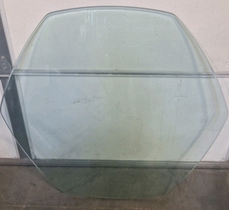 Hexagon Shaped Temperd Glass Table Top in Bubblewrap....BBFN