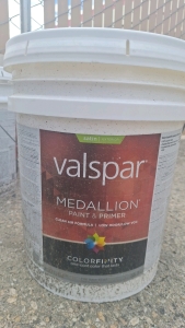 Bucket of Valspar Medallion Paint & Primer Tin Base 4102...EB