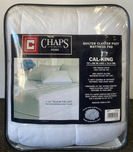 Chaps Cal-King Quilted Cluster Puff Mattress Pad