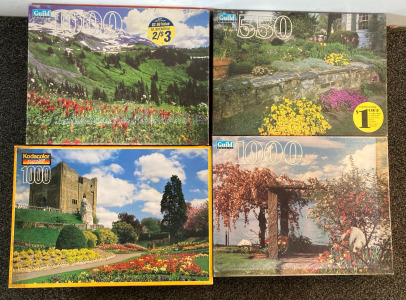 (4) Assorted Landscape Puzzles