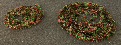 2 Christmas Red and Green Garland