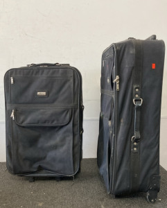 2 Black Skyway Suitcases